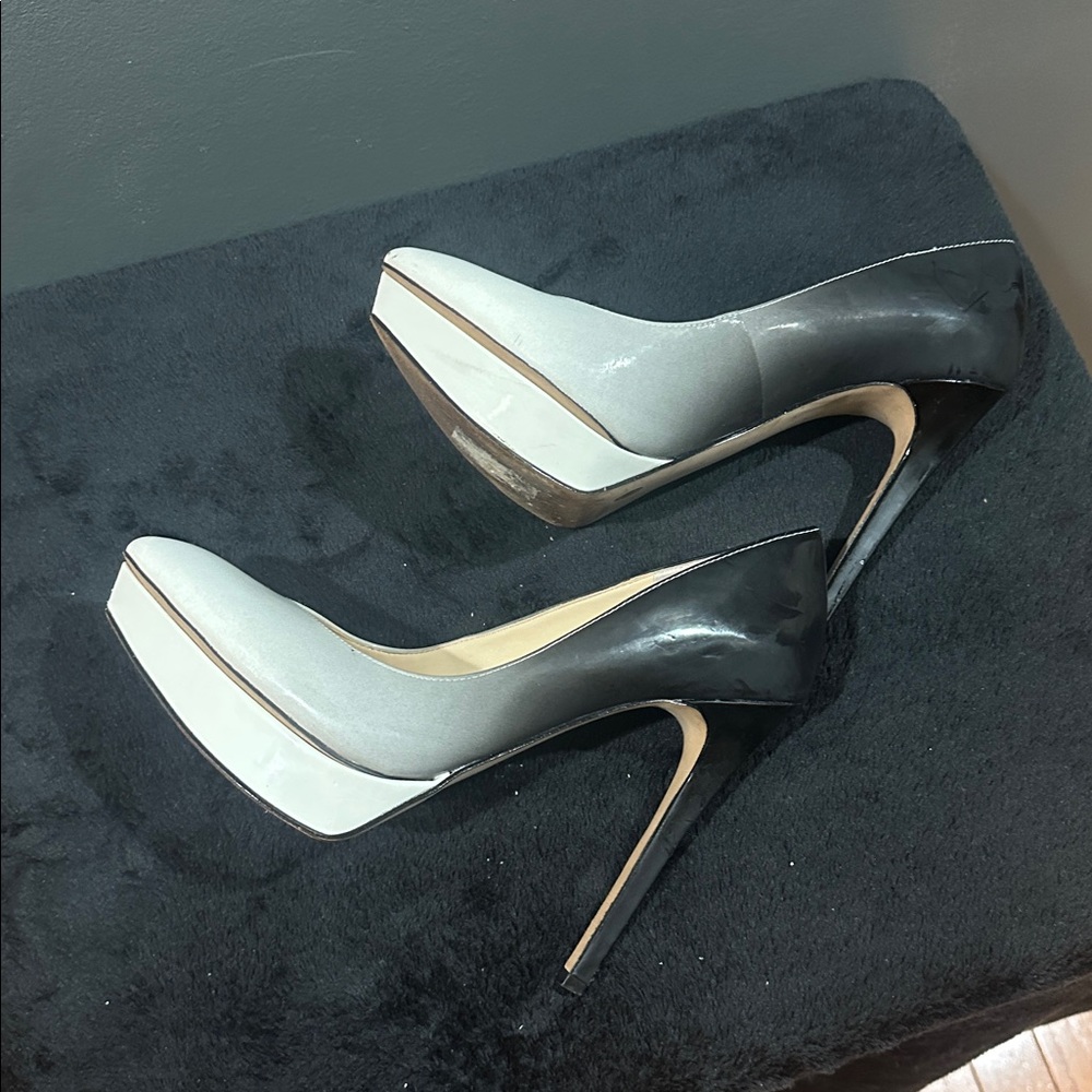 Jessica Simpson Two-Tone Black and White Heels